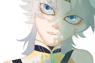 draw anime profile picture or icon of your character
