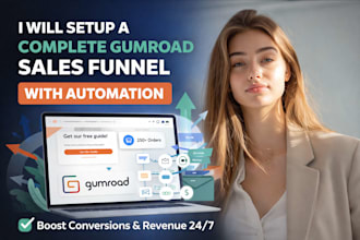 setup a complete gumroad sales funnel with automation