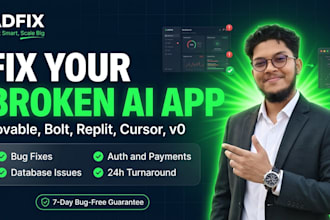 debug and fix mvp web and mobile apps using lovable, replit, bolt, ai tool