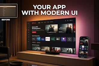 create premium ott iptv app for firestick android tv and smart tv with modern UI