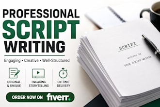 write creative content and engaging youtube video scripts