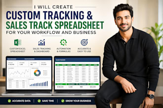 create custom tracking, sales track spreadsheet for your workflow and business