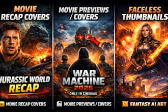 do ai generated movie thumbnail CTR youtube album cover art movie poster design