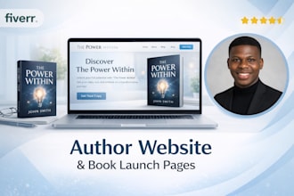 design a high converting book launch landing page for self published authors