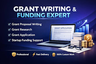 do grant writing, grant proposal, grant research, grant application for startup
