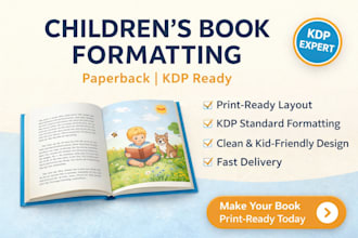 do children book formatting for paperback book amazon kdp