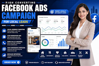 create and manage high converting facebook ads for local business leads
