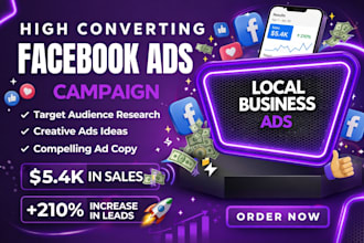 create and manage high converting facebook ads for local business leads