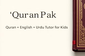 teach online quran with tajweed, basic english and urdu