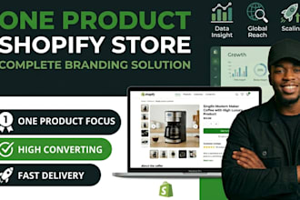 design high converting shopify one product store branding