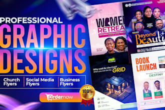 design professional business flyer, church, or event poster