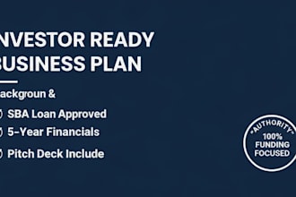 write an investor ready business plan and financial plan for startups