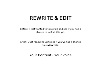 rewrite your content for clarity and flow