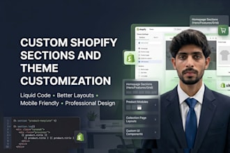 create custom shopify sections and do theme customization