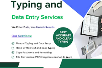 do typing and data entry fast and accurate