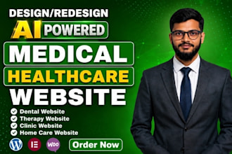 design ai powered mental health, therapy, medical website or healthcare website