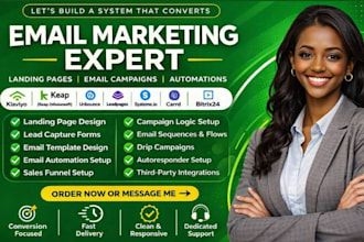 build klaviyo email marketing keap landing page automation funnels