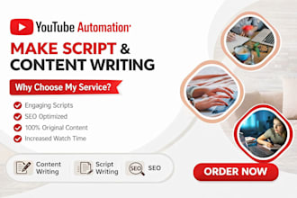 write engaging youtube automation scripts and viral content