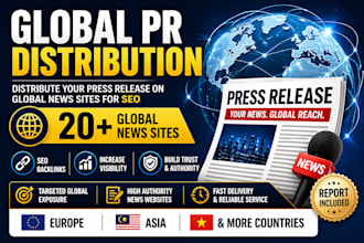 distribute your press release on global news sites for SEO