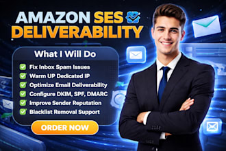 setup amazon ses deliverability fix inbox spam issue dedicated  warmup