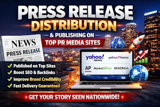 press release distribution and publishing on top PR medias website