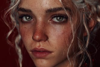 make realistic digital portrait illustration