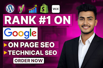 optimize website onpage technical SEO service wordpress shopify wix squarespace