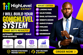 build gohighlevel website go high level funnel sales go highlevel landing page