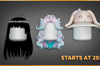 create custom roblox ugc hair, items, accessories for sale