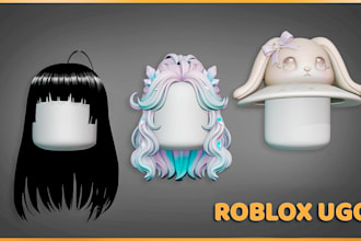create custom roblox ugc hair, items, accessories for sale