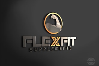 design modern minimalist fitness and supplement brand logo