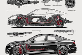 do your car autocad assignments and cad designs fast