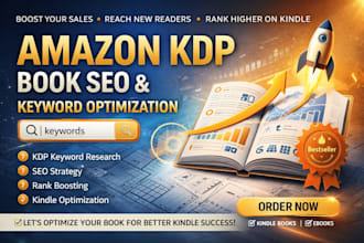 do amazon kdp book SEO, keyword research and optimize your kindle ranking
