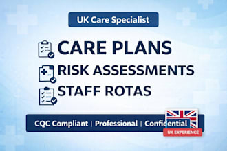 create UK care plans, risk assessments