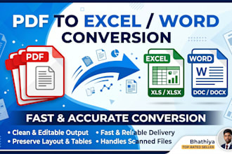 convert PDF to excel, word, or any editable format