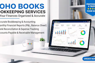 do the zoho books setup, bookkeeping, invoice, expense and gst accounting