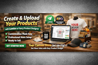 create and upload products with fancy product designer and lumise