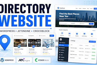create wordpress directory listing website with jetengine crocoblock