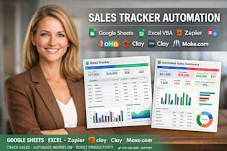 sales tracker google spreadsheet excel vba automation zapier zoho clay make com