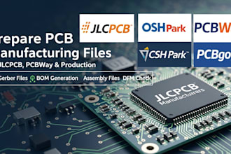 prepare pcb manufacturing files for jlcpcb, pcbway  production