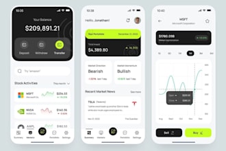 develop a fintech app, neobank app, wallet app ai budget app, management app