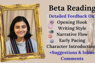 beta read the opening chapters of your novel