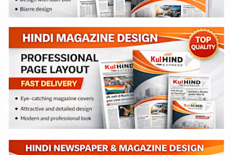 design hindi newspaper page and graphic designs