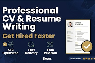 write a professional CV and resume for any job