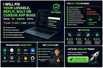 fix and debug your lovable bolt replit or cursor app