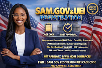 sam gov registration uei cage code and capability statement