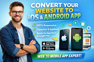 convert your website to ios and android app using capacitor, supabase