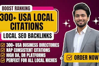 submit 350 USA local citations for google maps ranking with nap consistency