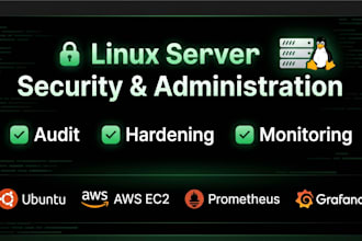 perform linux server security audit and hardening