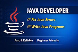 write simple java programs and help with basic error